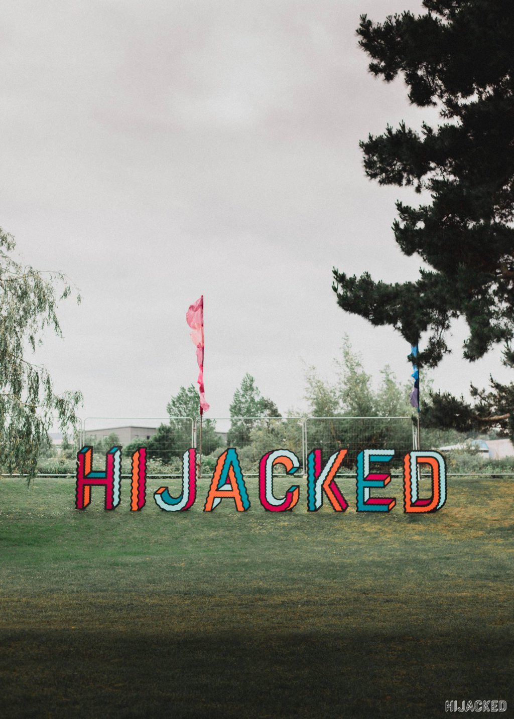 cut-out letters at the festival ground